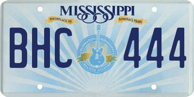 MS license plate BHC444