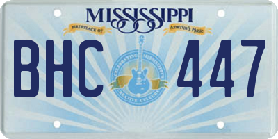 MS license plate BHC447