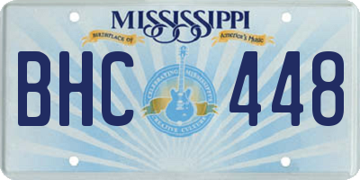 MS license plate BHC448