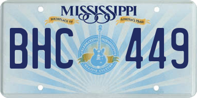 MS license plate BHC449