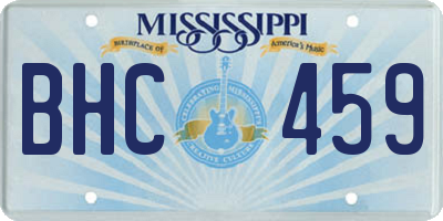 MS license plate BHC459