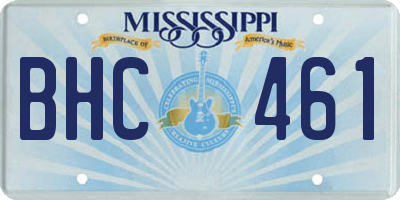MS license plate BHC461