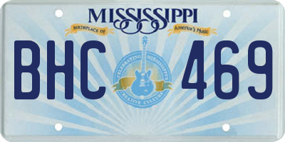 MS license plate BHC469