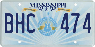 MS license plate BHC474