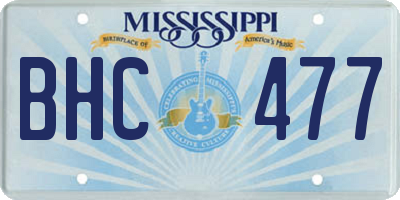 MS license plate BHC477