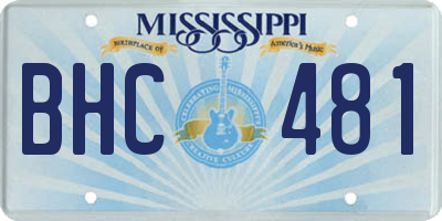 MS license plate BHC481