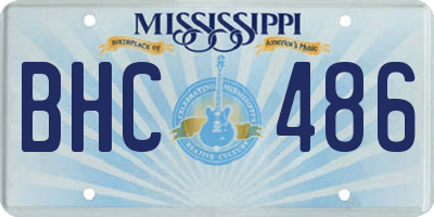 MS license plate BHC486