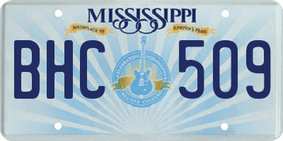 MS license plate BHC509