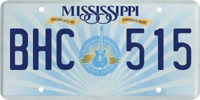 MS license plate BHC515