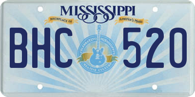 MS license plate BHC520
