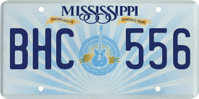 MS license plate BHC556