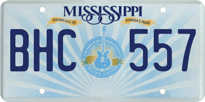 MS license plate BHC557