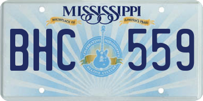 MS license plate BHC559