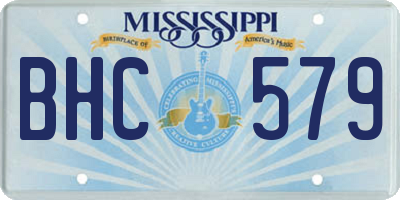 MS license plate BHC579