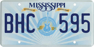 MS license plate BHC595