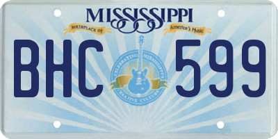 MS license plate BHC599