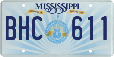 MS license plate BHC611
