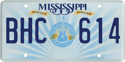 MS license plate BHC614