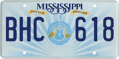 MS license plate BHC618