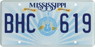 MS license plate BHC619