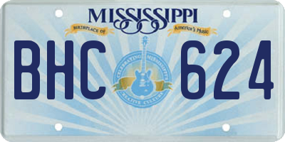 MS license plate BHC624