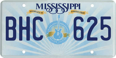 MS license plate BHC625