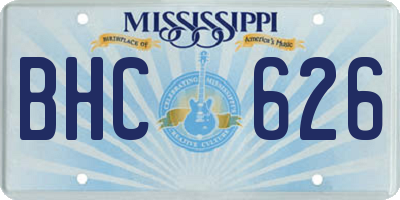 MS license plate BHC626