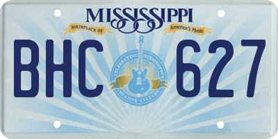 MS license plate BHC627