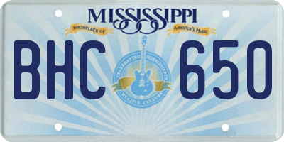 MS license plate BHC650