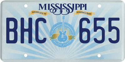MS license plate BHC655