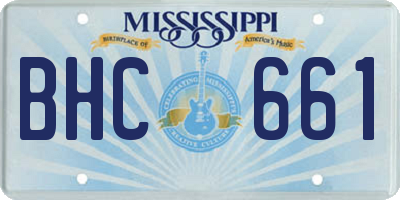 MS license plate BHC661