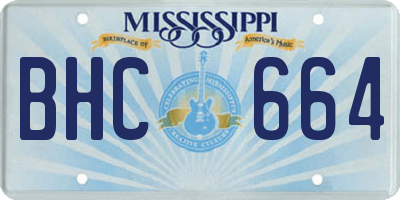 MS license plate BHC664
