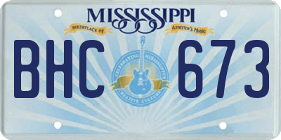 MS license plate BHC673
