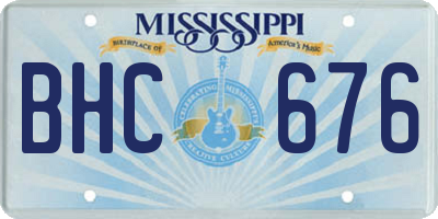 MS license plate BHC676