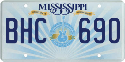MS license plate BHC690