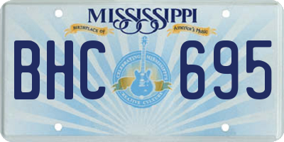 MS license plate BHC695