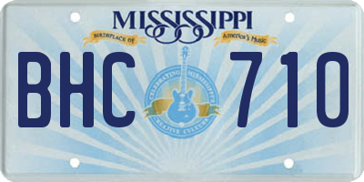 MS license plate BHC710
