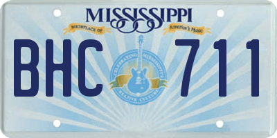 MS license plate BHC711