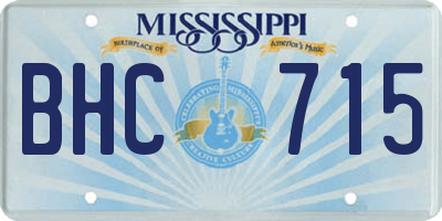 MS license plate BHC715