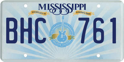 MS license plate BHC761