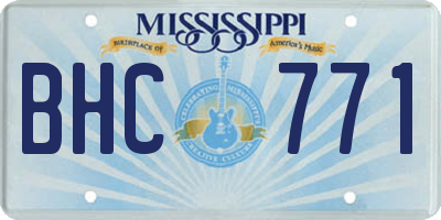 MS license plate BHC771