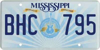 MS license plate BHC795