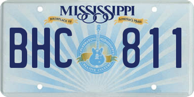 MS license plate BHC811