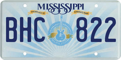 MS license plate BHC822