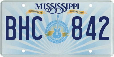 MS license plate BHC842
