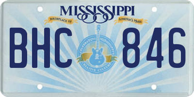 MS license plate BHC846