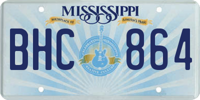 MS license plate BHC864