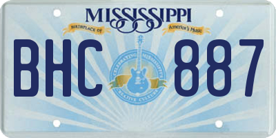 MS license plate BHC887