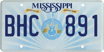 MS license plate BHC891