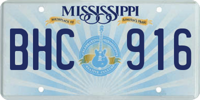 MS license plate BHC916